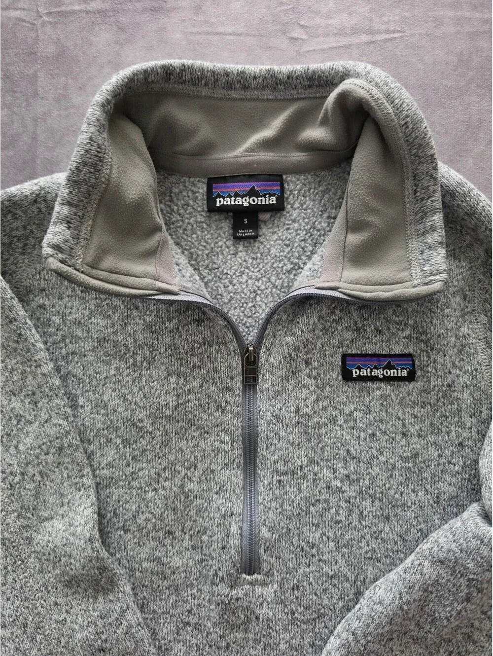 Patagonia Better Sweater 1/4 Zip Fleece Pullover Women's Small Gray Cozy